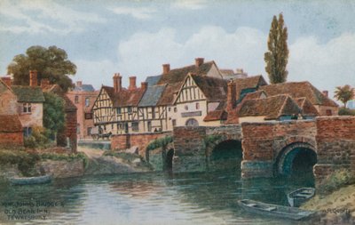 König-Johannes-Brücke, Old Bear Inn, Tewkesbury von Alfred Robert Quinton